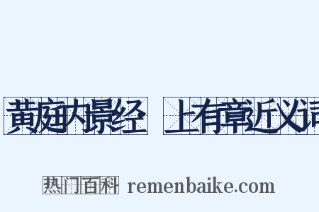 黄庭内景经·上有章近义词是什么意思的图片